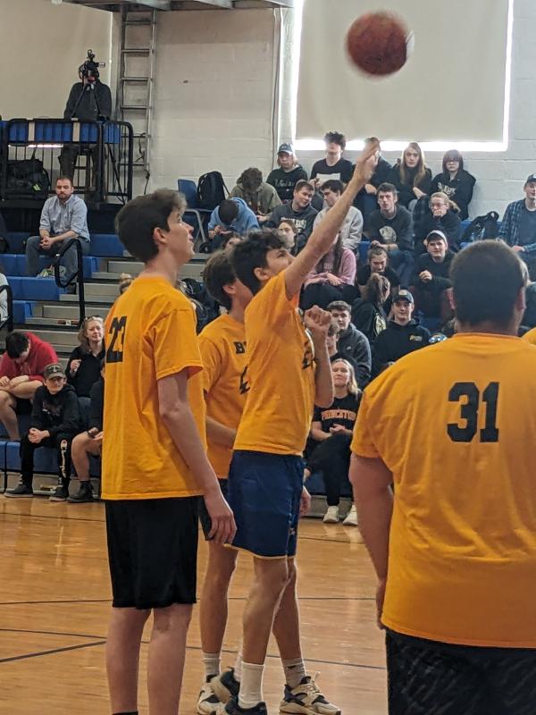 Anthony Angelico shoots two. CANDI JONETH/Boothbay Register