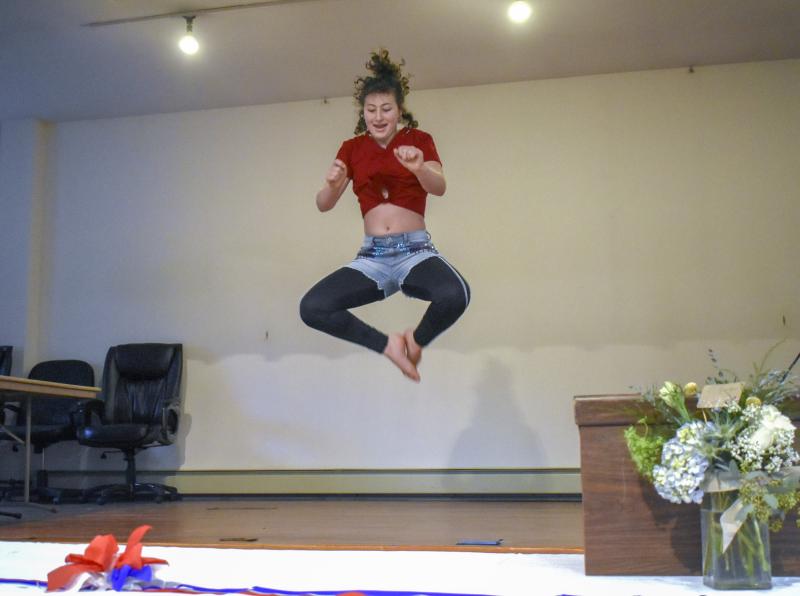 Josee Winston-Feder performs a dance she choreographed. FRITZ FREUDENBERGER/Boothbay Register