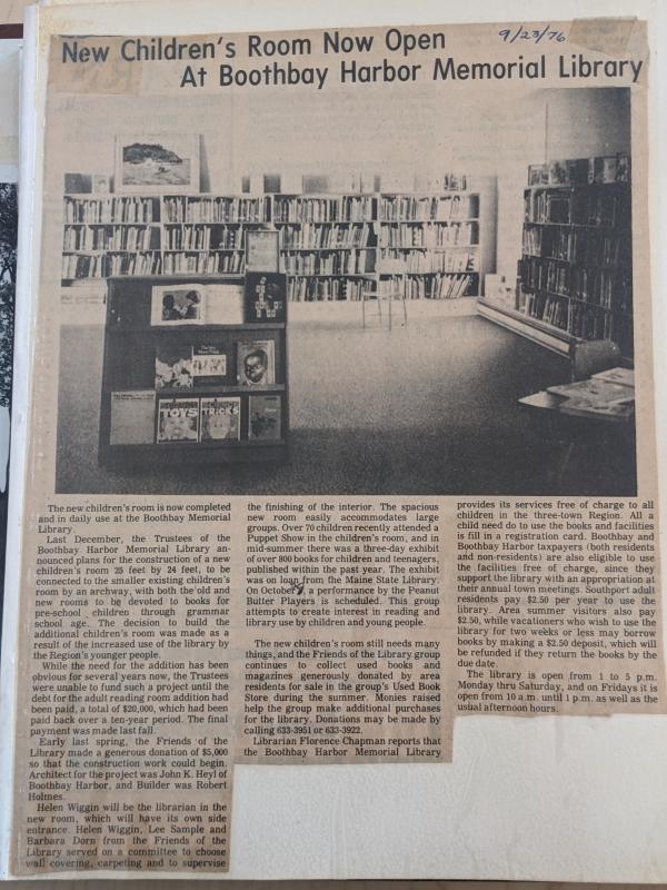 Courtesy of BHML archives