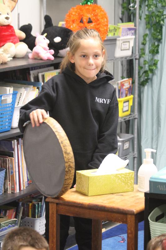 "My mom makes ham with stuffing on the side." - Paizley Marr. STEVE EDWARDS/Boothbay Register "My mom makes ham with stuffing on the side." - Paizley Marr. STEVE EDWARDS/Boothbay Register