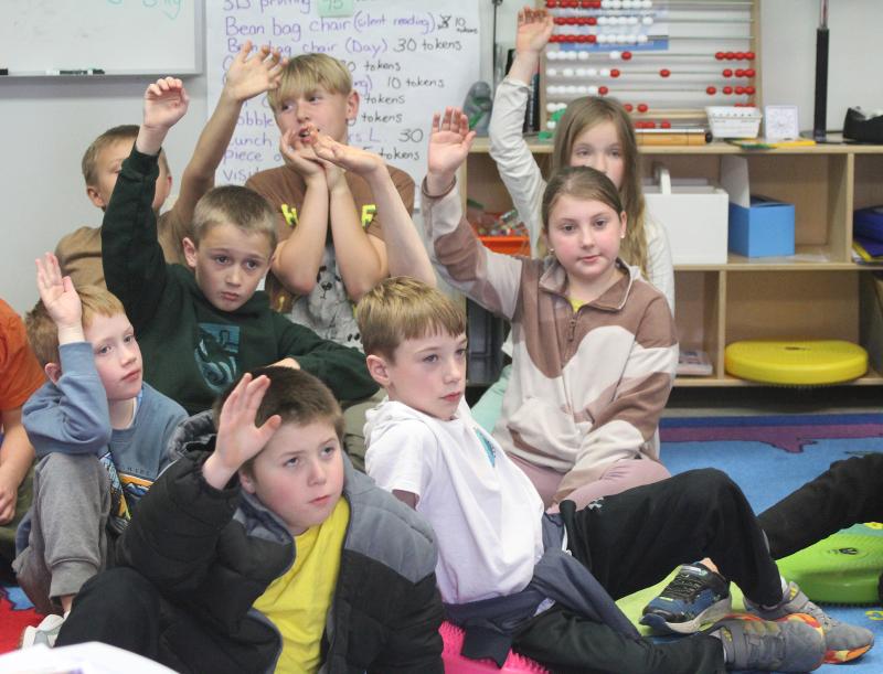 Students in Mrs. Lessner's class. STEVE EDWARDS/Boothbay Register Students in Mrs. Lessner's class. STEVE EDWARDS/Boothbay Register