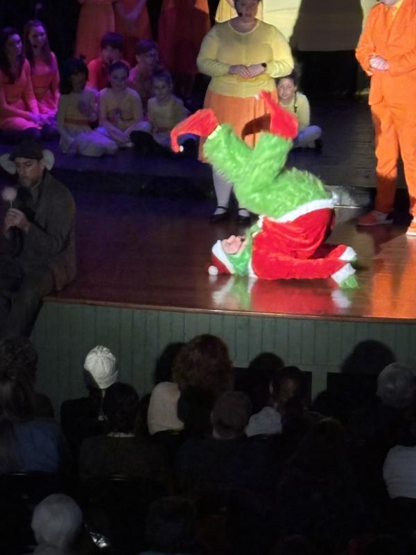 Grinch (Roosevelt Bishop) antics. LISA KRISTOFF/Boothbay Register Grinch (Roosevelt Bishop) antics. LISA KRISTOFF/Boothbay Register