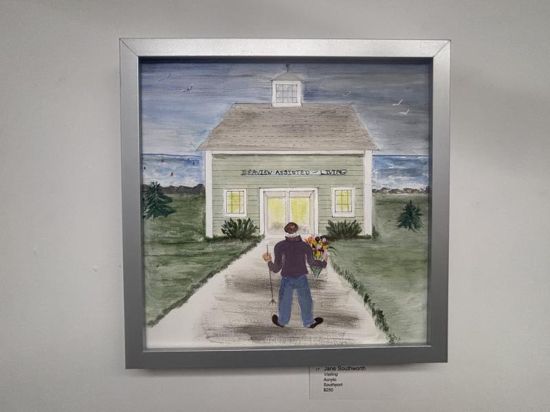 "Visiting" by Jane Southworth in acrylics. "Visiting" by Jane Southworth in acrylics.