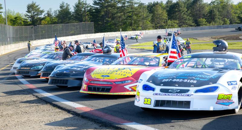 Late Model drivers line up on the front stretch prior to last year's Coastal 200. Jasen Dickey Photography Late Model drivers line up on the front stretch prior to last year's Coastal 200. Jasen Dickey Photography