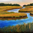 "Marsh" pastel by Marijke Felix Damrell. Courtesy of Kim Traina