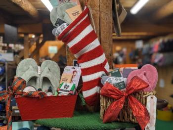 Pedi spa baskets at Log Cabin Shoes. CANDI JONETH/Boothbay Register