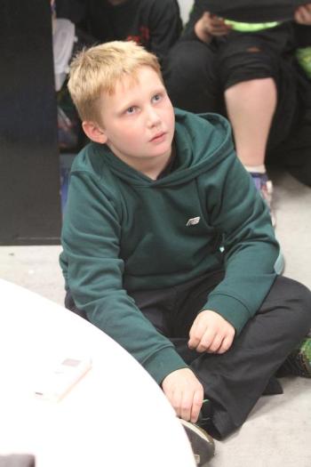 Wyatt Carver. STEVE EDWARDS/Boothbay Register "I like the turkey, green beans and mashed potatoes." - Wyatt Carver. STEVE EDWARDS/Boothbay Register