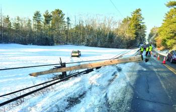 The accident on River Road, Boothbay on Dec. 24. Mark Sullivan photo