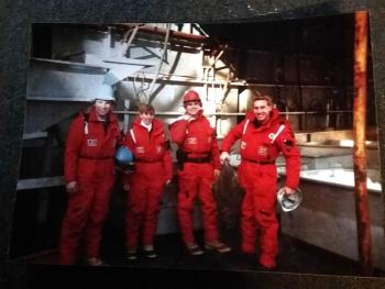 Boarding Team: ST2 Steve Lowe; QM2 Sharon Machon; ENS Scott Bauby; ENS David Ramseyer. Courtesy of Sharon Machon