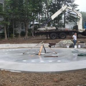 BHWP’s splash pad construction progresses in July 2021. File photo