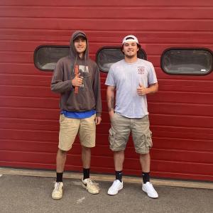 Firefighters Jay Hasch, left, and Hunter Arsenault joined BHFD this year and recently passed their basic training. JOSEPH CHARPENTIER/Boothbay Register