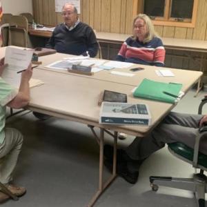 Oct. 3, Edgecomb selectmen discuss results of the recent 250th Anniversary planning session. BILL PEARSON/Boothbay Register