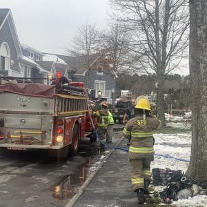Boothbay Harbor Fire Department received mutual assistance Dec. 18 from Southport and Boothbay in extinguishing a kitchen fire at Signal Point Condominiums. BILL PEARSON/Boothbay Register