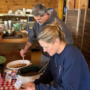 Sarah & Glenn Hyson of Freedom Auto dish up their amazing food during one of last season’s Community Lunch. Join us today for a redo! Community Lunch, benefit, great food